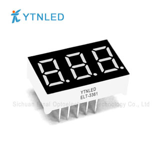0.36inch Three digit led display Common Cathode Anode Red Orange Yellow Olivine Emerald Blue White co